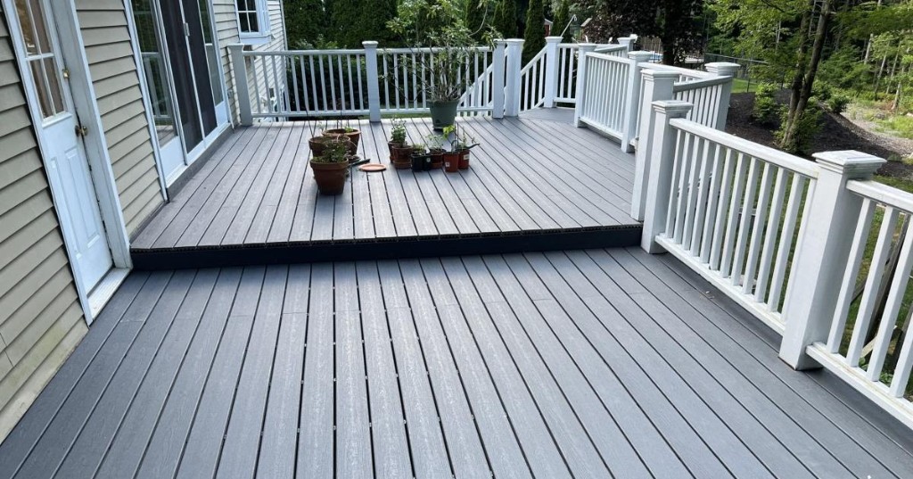 Luxury deck with pergola and outdoor living